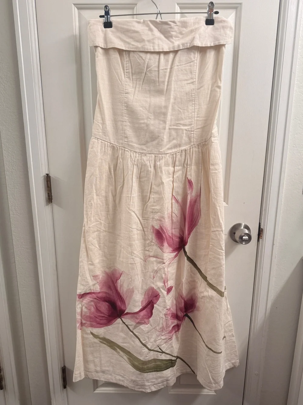 Abercrombie & Fitch Strapless Drop-Waist Maxi Dress